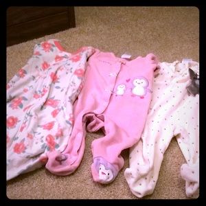 Baby girl footie pajamas!